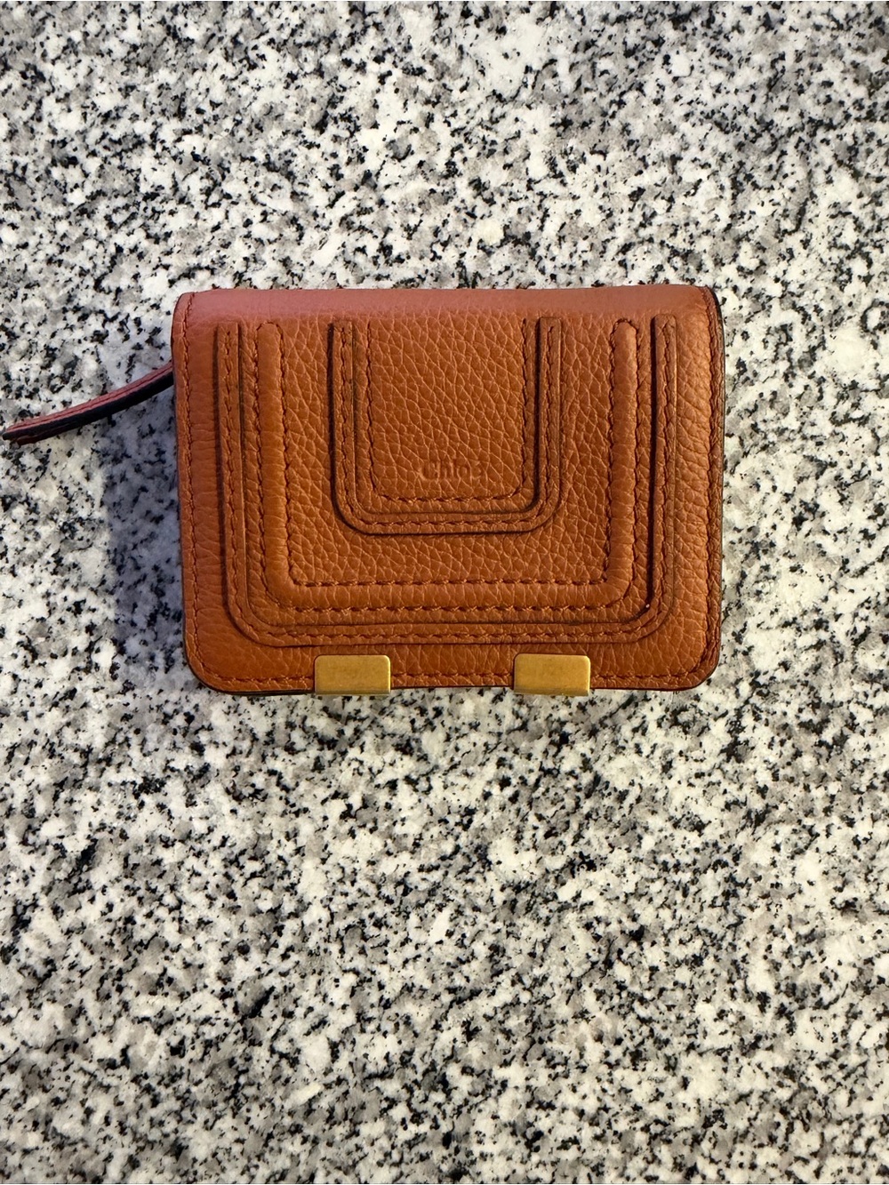Chloe Marcie small tan card wallet New With Tags